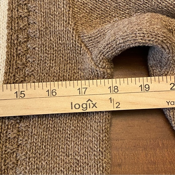 Vintage 80’s 90’s Cotton Country Parkhurst Brown Cream Crewneck Sweater Moose M - Picture 8 of 9